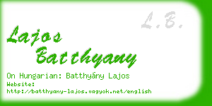 lajos batthyany business card